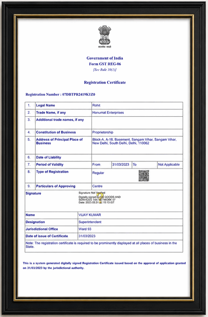 Certificate 1